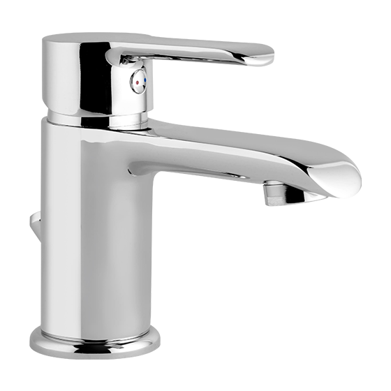 Un mitigeur lavabo chromé