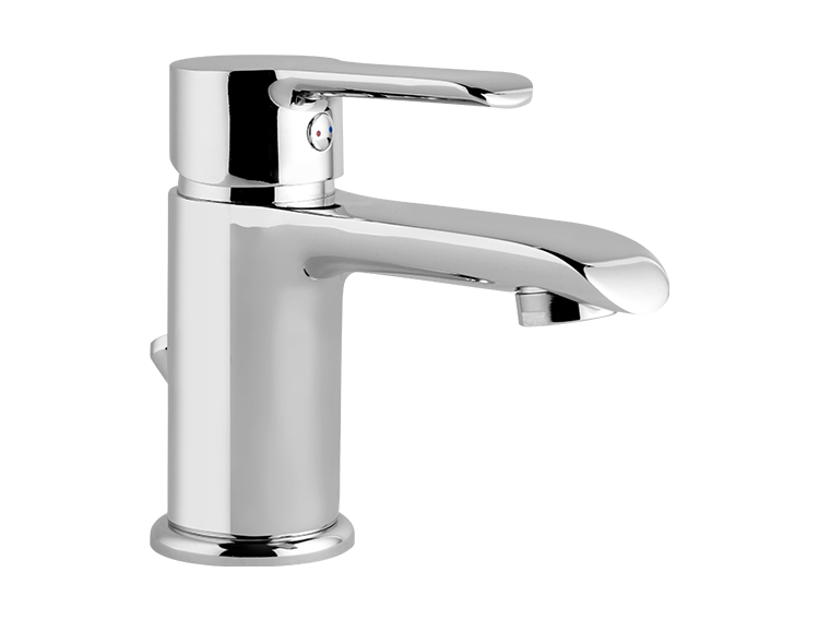 Un mitigeur lavabo chromé